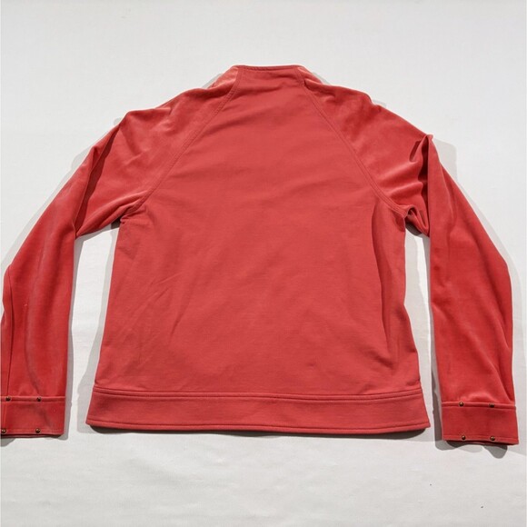 St. John Marie Pink Velour Womens Old Money Embellished Track Jacket Zip Sz S - Picture 6 of 9